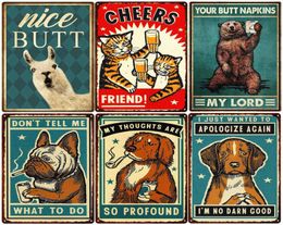 Do What I Want Retro Plaque Animal Metal Signs Bar Room Decor Nice Butt Wall Plate Cat Dog Vintage Tin Poster Funny Gift N394a4968059