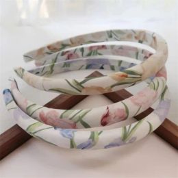 Japan and South Korea hair sweet ins midsummer new Watercolour tulip French simple hair volume sponge hoop accessories wholesale ZZ