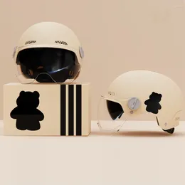 Motorcycle Helmets Open Face Helmet Sun Visor And Wind Shield Dual Lens Adjustable Quick Release Buckle Stylish Half