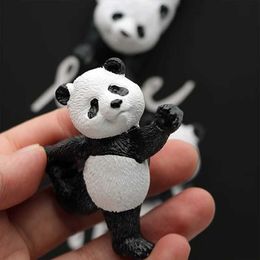 3PCSFridge Magnets Kung Fu Chinese Panda hand 3D fridge magnets refrigerator stickers sticker teaching panda Modelling cute home decorative