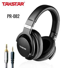 Headsets Takstar PRO82/PRO 82 Professional Monitor headphone HIFI headphone for stereo PC recording and gaming with adjustable bass J240508