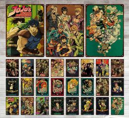 Classic Anime JOJO039s Bizarre Adventure JOJO Metal Poster Action Anime Vintage Tin Painting Sign Wall Art Bar Nursery Home Dec1270609