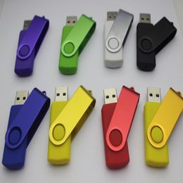 2019 Promotion pendrive 64GB 128GB 256GB MIX for USB Flash Drive gift U Disc rotational style memory stick with Fedex6714174