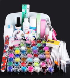 Whole FT138 Pro Nail Polish EUUS Plug 9w UV Lamp Gel Cure Glue Dryer 54 Powder Brush Set Kit at 6028489