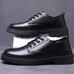 Business Sapatos de couro pequenos sapatos casuais de estilo britânico sapatos de trabalho