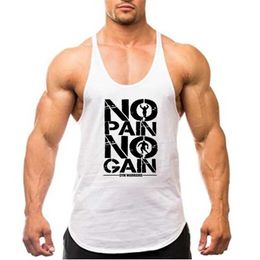 Men's Tank Tops Brand Gyms Stringers Mens Tank Tops Slveless Shirttanktops Bodybuilding and Mens Gyms Singlets workout Clothes T240508