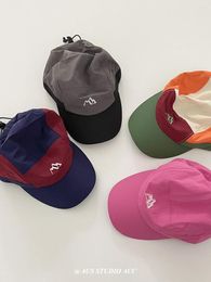 Ball Caps Five-Piece Hat Women's Korean-Style Color Matching Summer Quick-Drying Sun-Poof Peaked Cap Outdoor Camping Baseball Men