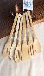 Bamboo Spoon Spatula Kitchen Utensil Wooden Cooking Tool Mixing Kitchenware Set1327146