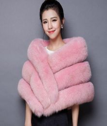 autumn and winter fashion new fox fur silver fox imitation fur shawl coat cloak women fashion imitation fur threepiece shawl8514813