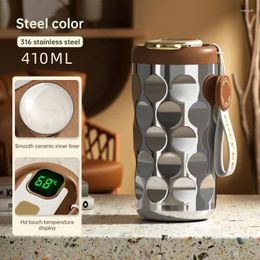 Water Bottles 450ml Stainless Steel Smart Insulation Coffee Mug Portable Keeps Cold And Heat LED Temperature Display Leakproof Vacuum