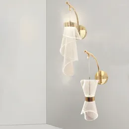Wall Lamp Modern LED Lamps ACRYLIC Torch Minimalist Nordic Home Decor Bedroom Bedside Living Room Lights Indoor Lighting