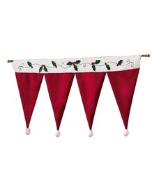 Door Window Drape Panel Christmas Decorative Curtain Home House Decorations for Xmas Party New Year Santa Claus Hat Cap Valance4083186