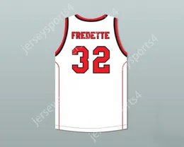 CUSTOM NAY Mens Youth/Kids JIMMER FREDETTE 32 GLENS FALLS INDIANS HOME BASKETBALL JERSEY WITH PATCH TOP Stitched S-6XL