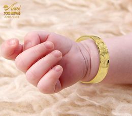 Bangle ANIID Baby Bracelet Personalise Born Girls Cuff Bangles Custom Name Infant Smooth Copper No Fade Boys Jewellery High Quality1803393