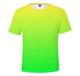 Men039s TShirts Neon TShirt MenWomen Summer Green T Shirt BoyGirl Solid Colour Tops Rainbow Streetwear Tee Colourful 3D Pri3298649