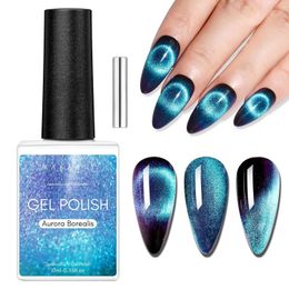 Nail Gel Makartt Polish Black Hole Cat Eye 10ml Sparkly Glitter Fall with Magnet Stick Soak Off Q240507