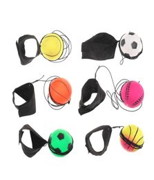 Kids Toys Bouncy Finger Band Ball Elastic Rubber Ball For Wrist Exercise Hand Finger Stiffness Relief Wrist Bounce Ball DHL FY52442544272