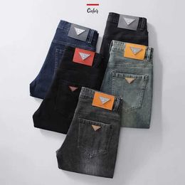 Men's Shorts 2024 Spring and Autumn New Light Luxury High Quality Jeans Mens Straight Pipe Slim Fit Business Mens Casual Pants J240507
