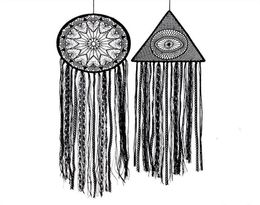 Black Boho Eye of God Handmade Dream Catcher Home Traditional Blessing Gift for Car Wall Hanging Nursery Bedroom Kids Dreamcatch4993629