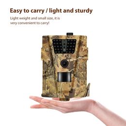 Mini Hunting Camera 12MP Wild Trail Camera Infrared Night Vision Outdoor Motion Activated Scouting 02S Trigger Po Trap 240428