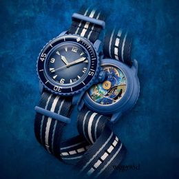 Męskie bioceramiczne automatyczne mechaniczne mechaniczne wysokiej jakości pełne funkcjonowanie Pacyfiku Antarctic Ocean Indian Watch Designer Ruch Watch 7 252163