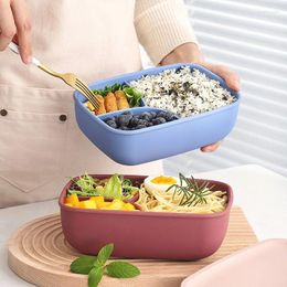 Dinnerware Silicone Lunch Box Student Compartment Microwave Oven Heating Office Worker Preservation Portable
