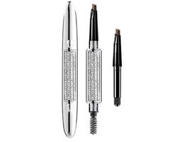 Makeup Brushes Triangle Eyebrow Pencil Shining Diamond Shape Lasting Waterproof Colour NonMakeup With Brush Gift Refill Brow6804469