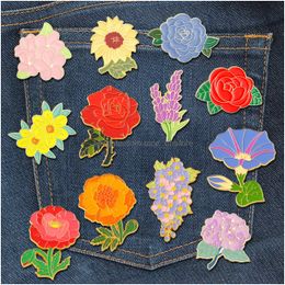 Pins Brooches Creative Enamel Bk Set Cute Cartoon Plants Sets Backpack For Men/Women Cool Lapel Badge Funny Jewellery Jackets Cloths H Oth5M