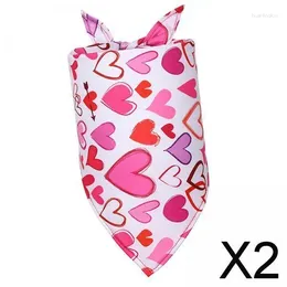 Dog Apparel 2X Valentine's Day Bandanas Holiday Triangle Scarves For Party