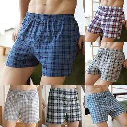 Underpants Loose Men'S Underwear Boxers Pure Cotton Pants Big Shorts High Waist Four Seasons Sexy Plus Size Men