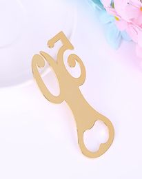 Golden Beer Bottle Opener Wedding Souvenirs Digital 50 Bottle Opener 50th Birthday Anniversary Gift For Guest RRA28648784388