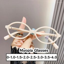 Sunglasses Women Ultralight Finished Myopia Glasses Unisex Oval Small Retro Near Sight Eyeglasses Men Ladies Blue Light Blocking