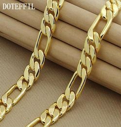 High Fashion 8mm 22 Inches Gold Chain Link Necklace Chunky Males Jewelry 24k Vacuum Plating Jewelry Accessories210l3208676