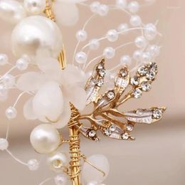 Headpieces NBFENFA Bridal Hair Accessories From Europe And America Handcrafted Pearl Crystal Headbands Hairpins Wedding Dresses