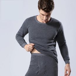 Men's Thermal Underwear Thicken For Male&female Autumn Winter Warm Solid Colour Thermo Lingerie Set Plus Size 3XL 4XL Long Johns
