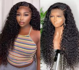 30 Inch Water Wave Short Lace Front Human Hair Wigs for Black Women 4x4 Closure Long Deep Frontal Brazilian Wig 13x49862945