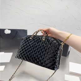 Totes patent leather Chain Shoulder Luxurys Classic diamond quilted shell Bags Top metal handle bag handbags Fashion Women Bags bag Cro Eqgp