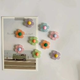 3PCSFridge Magnets 10Pcs New Frosted Coloured Flower Resin Refrigerator Photo Message Magnet Fixed Magnet