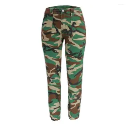 Women's Jeans Camouflage Women Straight Leg Fashion Y2k Streetwear Boyfriend Denim Pants Green For Clothing 2024