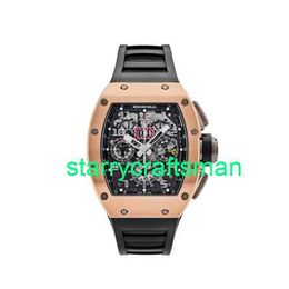 RM Luxury Watches Mechanical Watch Mills Men's Watch Rm011 Felipe Massa Time Code Rose Gold stSO