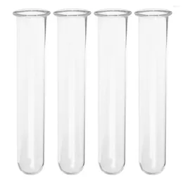 Vases 4 Pcs Planter Pots Hydroponic Vase Test Tubes For Plants Propagation Starter Glass Clear Small Terrarium