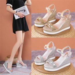Sell Summer Sandal Women Sandals Womens Fashion Rhinestone Thick Sole High Heel Internet Shoes Sandles Heels 240228