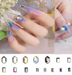 20pcspack White AB Nail Rhinestones Horse EyeWaterdropCrystal Glitter Nail Stones DIY 3d Design Art Decorations4121430