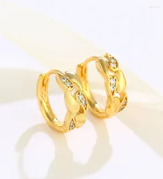 Hoop Earrings Vintage Small For Women Gold Plated Piercing Earring 2024 Trend Luxury Jewelry Aretes Mujer