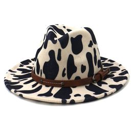 Projektant luksusowy wełniane czapki dla kobiety mężczyźni szerokie giełd kowboj