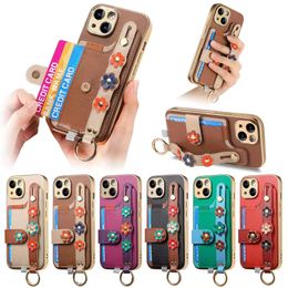 For iPhone 15 Pro Max 6.7" Wallet case with Zipper Credit Card Holder, Flip Folio PU Leather Phone cases Shockproof Cover Women girl gift.