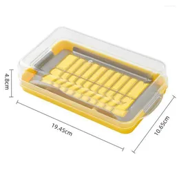 Plates Finger-safe Butter Cutter Cutting Storage Box Plastic Slicer With Stainless Steel For Refrigerated