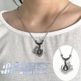 Pendant Necklaces Game Love And Deepspace Necklace Cosplay Rafayel Coral Fish Tail Choker Prop Accessories Gifts Jewellery