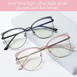 Sunglasses Eye Protection Anti-Blue Light Glasses Vintage Ultralight Metal Computer Goggles Blue Ray Blocking Frame Eyewear Men Women