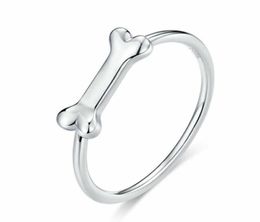 Unique European Women Girls 925 Sterling Silver Cute Bone Finger Rings Size 68 for Christmas Gifts14764815442742